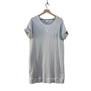 Daily Ritual Dress Large Striped French Terry Sweatshirt Super Soft Cozy